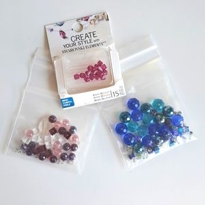 Various Open Glass and Swarovski Beads
